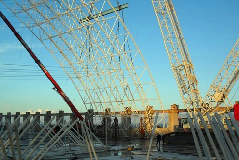 贵阳枝江五柳树市场北大门网架工程